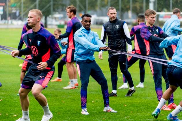 240925 Taha Ali during a training session with Malmö FF on September 25, 2024 in Malmö Photo Christian Örnberg BILDBYRAN COP 166 CO0469 fotboll football soccer fotball uefa europa league träning practice training malmö ff bbeng  Copyright: CHRISTIANxÖRNBERG BB240925CO023