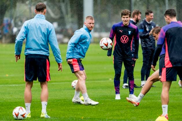 240925 Anders Christiansen during a training session with Malmö FF on September 25, 2024 in Malmö Photo Christian Örnberg BILDBYRAN COP 166 CO0469 fotboll football soccer fotball uefa europa league träning practice training malmö ff bbeng  Copyright: CHRISTIANxÖRNBERG BB240925CO038