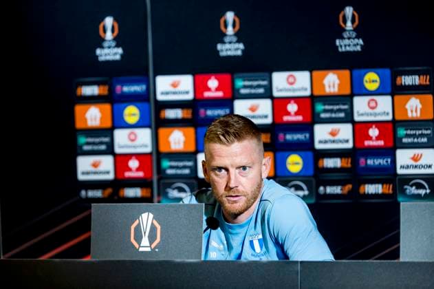 240925 Anders Christiansen of Malmö FF during a press conference with Malmö FF on September 25, 2024 in Malmö Photo Christian Örnberg BILDBYRAN COP 166 CO0470 fotboll football soccer fotball uefa europa league presskonferens press conference malmö ff bbeng  Copyright: CHRISTIANxÖRNBERG BB240925CO051
