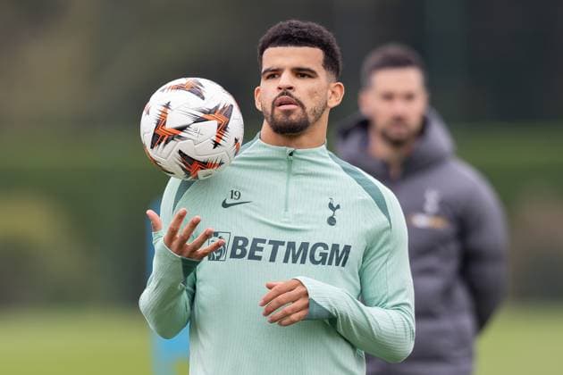 Tottenham Hotspur 25 09 2024. Training Session Tottenham Hotspur forward Dominic Solanke (19) during the training session for Tottenham Hotspur, ahead of the Europa League match against Qarabag at Tottenham Hotspur Stadium, London, United Kingdom on 25 September 2024. London Tottenham Hotspur Stadium London United Kingdom Editorial use only , Copyright: xIanxStephenx PSI-20486-0037