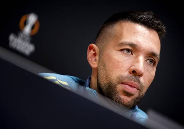 AMSTERDAM - Ajax coach Francesco Farioli during a press conference, PK, Pressekonferenz at the Johan Cruyff ArenA ahead of the Europa League match with Besiktas. ANP KOEN VAN WEEL xVIxANPxSportx xxANPxIVx 509348660 originalFilename: 509348660.jpg