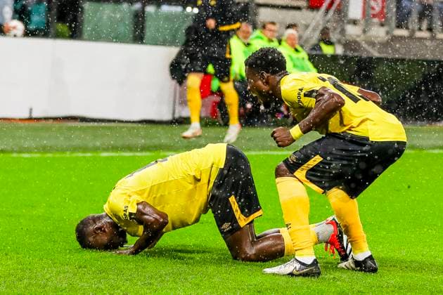 ALKMAAR - 25-09-2024, AFAS Stadium. UEFA Europa League, season 2024 2025 during the match AZ - Elfsborg. Elfsborg player Timothy Noor Ouma. AZ - Elfsborg  x26338542x Copyright:
