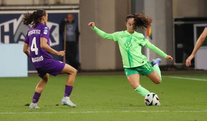 Women UWCL VfL Wolfsburg vs AC Florence Wolfsburg, 25 09 2024, Football, Women, Season 24 25, Women s Champions League, Qualification, 2 Round, Second leg, VfL Wolfsburg vs ACF Fiorentina, Picture shows Nuria Rabano VfL, 14 Wolfsburg
