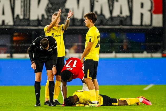ALKMAAR - 25-09-2024, AFAS Stadium. UEFA Europa League, season 2024 2025 during the match AZ - Elfsborg. AZ player Jayden Addai. AZ - Elfsborg  x26338831x Copyright: