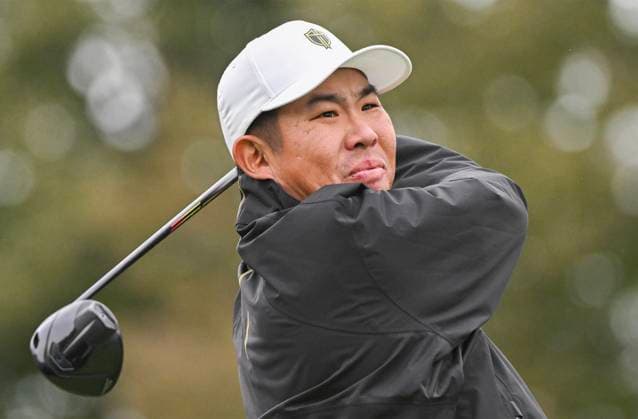 September 25, 2024, Montreal, Pq, Canada: International team member Byeong Hun An of South Korea tees off during a practice round at the Presidents Cup at Royal Montreal Golf Club in Montreal, Wednesday, September 25, 2024. Canada News - September 25, 2024  - ZUMAc35_ 20240925_zaf_c35_038 Copyright: xGrahamxHughesx