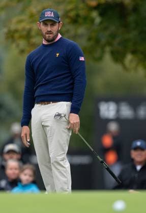 September 25, 2024, Montreal, Pq, CANADA: United States team member Patrick Cantlay watches his putt on the 11th hole during practice at the Presidents Cup golf tournament at the Royal Montreal Golf Club, Wednesday, Sept. 25, 2024 in Montreal. Canada News - September 25, 2024  - ZUMAc35_ 20240925_zaf_c35_048 Copyright: xChristinnexMuschix
