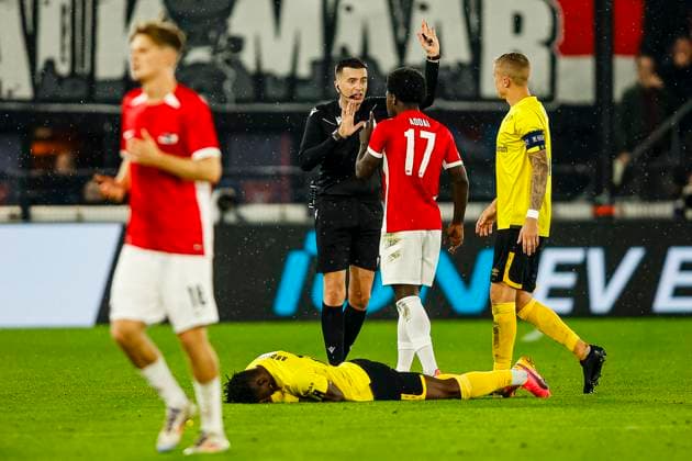 ALKMAAR 25 09 2024, AFAS Stadium UEFA Europa League, season 2024 2025 during the match AZ Elfsborg AZ player Jayden Addai fotboll football soccer fotball uefa europa league az alkmaar elfsborg bbeng  Copyright: VINCENTxDExVRIES BB240925BB478