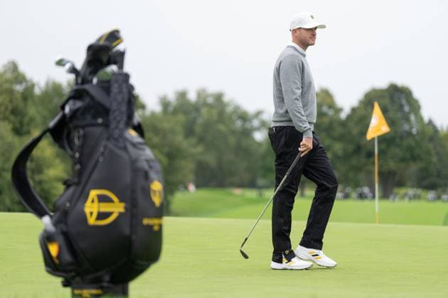 September 25, 2024, Montreal, Pq, CANADA: International team member Taylor Pendrith of Canada, walks on the green on the 12th hole during practice at the Presidents Cup golf tournament at the Royal Montreal Golf Club, Wednesday, Sept. 25, 2024 in Montreal. Canada News - September 25, 2024  - ZUMAc35_ 20240925_zaf_c35_021 Copyright: xChristinnexMuschix