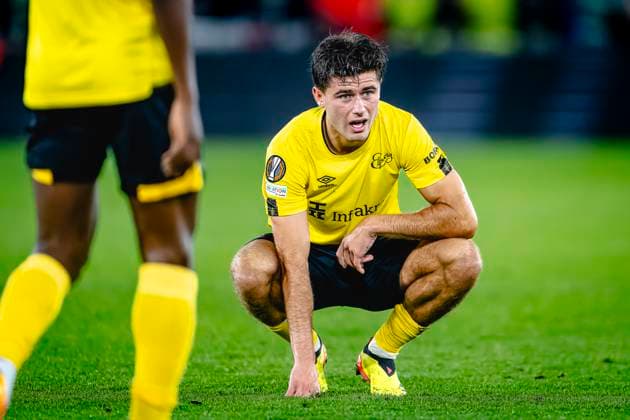 IF Elfsborg midfielder Besfort Zenelli dejected after the lost game, during the match AZ Elfsborg at the AZ Stadium for the UEFA Europa League League phase Matchday 1 season 2024 2025 in ALKMAAR, Netherlands on 25 september 2024, photo by Marcel van Dorst EYE4images DeFodi Images Defodi 746 190564 Defodi-746