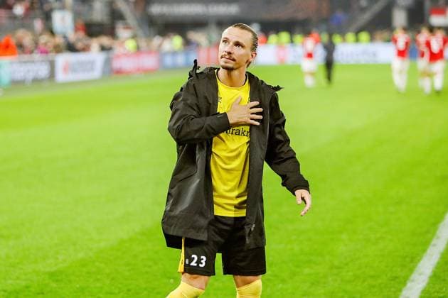 ALKMAAR - 25-09-2024, AFAS Stadium. UEFA Europa League, season 2024 2025 during the match AZ - Elfsborg. Player Elsborg Niklas Hult Final score 3-2 AZ - Elfsborg  x26339115x Copyright: