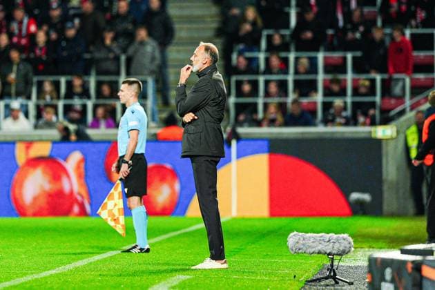 Pellegrino Matarazzo TSG 1899 Hoffenheim, Coach DEN, FC Midtjylland vs TSG 1899 Hoffenheim, Football, UEFA Europa League, Matchday 1, Season 2024 25, 25 09 2024 DEN, FC Midtjylland vs TSG 1899 Hoffenheim, Football, UEFA Europa League, Matchday 1, Season 2024 25, 25 09 2024 Herning Copyright: xEibner-Pressefoto MarcelxvonxFehrnx EP_MFN