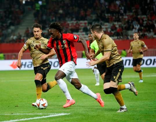 football europa ligue nice real sociedad PHOTOPQR NICE MATIN Frantz Bouton ; Nice ; 25 09 2024 ; football europa ligue ogcnice real sociedad Nice France  Copyright: xPHOTOPQR NICExMATIN MAXPPPxFrantzxBoutonx 20240925NIM1257 20240925NIM1257