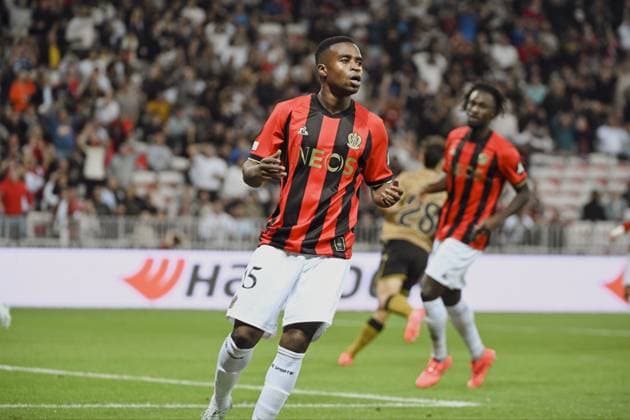Forward MOUKOKO Youssoufa (OGC Nice). OGC Nice (FRA) vs Real Sociedad (ESP), C3 J1 Europa League in Allianz Riviera Stadium, NICE, France, on 25 September 2024. FOOTBALL : OGC Nice vs Real sociedad - Europa League - C3 - J1 - 09 25 24 FredDides Panoramic 