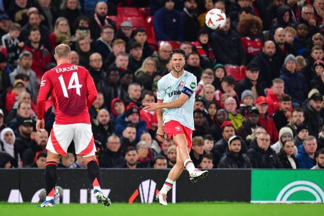 MANCHESTER, Stadium Old Trafford, 25-09-2024 , season 2024 2025, UEFA FIFA internationaal , Europa League , during the match Manchester United, ManU - Twente , FC Twente player Ricky van Wolfswinkel Manchester United - Twente  x26339401x Copyright: