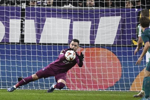 RSC Anderlecht v Ferencvaros - UEFA Europa League ANDERLECHT, BELGIUM - SEPTEMBER 25 : Coosemans Colin goalkeeper of RSC Anderlecht in action pictured during the UEFA Europa League match, League phase - Matchday 1, between RSC Anderlecht and Ferencvaros on September 25, 2024 in Anderlecht, Belgium, 25-09-24 Anderlecht Belgium  Copyright: xPeterxDexVoechtx