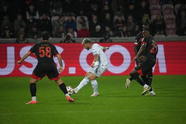 Europa League, FC Midtjylland vs TSG 1899 Hoffenheim 25 09 2024, MCH Arena, Herning, Europa League, FC Midtjylland vs TSG 1899 Hoffenheim , pictured Aral Simsir Midtjylland , Umut Tohumcu Hoffenheim Herning MCH Arena Denmark ,EDITORIAL USE ONLY