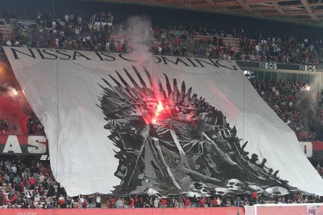 Sport Themen der Woche KW39 Sport Bilder des Tages RECORD DATE NOT STATED nice real sociedad ligue Europa Serge Haouzi MAXPPP - Nice Nice le 25 septembre 2024 au stade de l Allianz Riviera l OgcNice revßoit le club espagnol de la Real Sociedad pour la compte de la ligue Europa phase de ligue 1 ere journee . La brigade sud de nice lors du match Ogc Nice Real Sociedad Nice Alpes Maritimes France France  Copyright: xMAXPPPxSergexHaouzix SHZ202409251386 SHZ202409251386