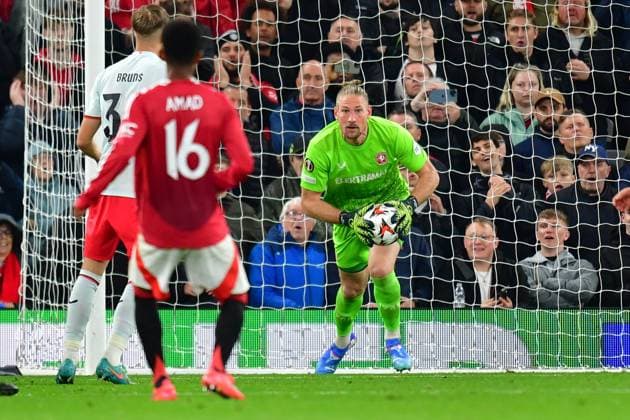 MANCHESTER, Stadium Old Trafford, 25-09-2024 , season 2024 2025, UEFA FIFA internationaal , Europa League , during the match Manchester United, ManU - Twente , FC Twente goalkeeper Lars Unnerstall Manchester United - Twente  x26339766x Copyright: