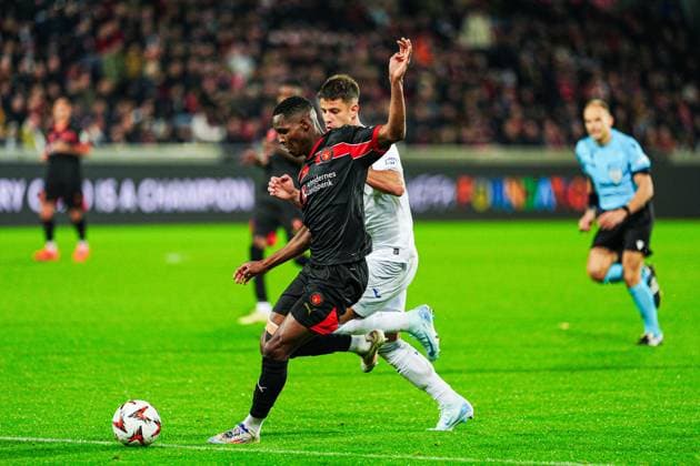 Denil Castillo FC Midtjylland, 21 , Adam Hlozek TSG 1899 Hoffenheim, 23 DEN, FC Midtjylland vs TSG 1899 Hoffenheim, Football, UEFA Europa League, Matchday 1, Season 2024 25, 25 09 2024 DEN, FC Midtjylland vs TSG 1899 Hoffenheim, Football, UEFA Europa League, Matchday 1, Season 2024 25, 25 09 2024 Herning Copyright: xEibner-Pressefoto MarcelxvonxFehrnx EP_MFN
