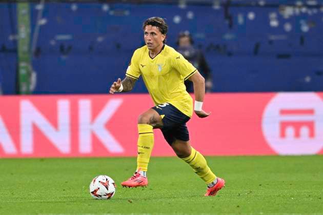 UEFA Europa League, Dynamo Kiev vs S S Lazio Rome 25 09 2024, Volksparkstadion, Hamburg, UEFA Europa League, Dynamo Kiev vs S S Lazio Rome in picture single action landscape format Luca Pellegrini Lazio 03 nordphotoxGmbH xWitke nph00002