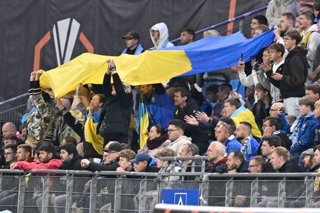 UEFA Europa League, Dynamo Kiev vs S S Lazio Rome 25 09 2024, Volksparkstadion, Hamburg, UEFA Europa League, Dynamo Kiev vs S S Lazio Rome in the picture feature fans from Kiev nordphotoxGmbH xWitke nph00002