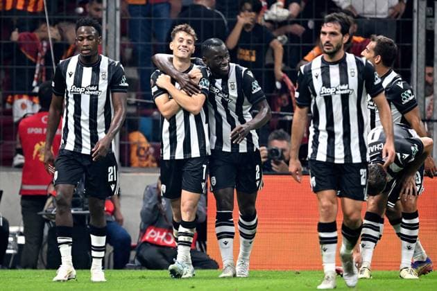 ISTANBUL - Giannis Konstantelias of PAOK Saloniki celebrates 1-1 during the UEFA Europa League match between Galatasaray SK and PAOK FC at the Ali Sami Yen Spor Kompleksi stadium on Sept. 25, 2024 in Istanbul, Turkey. ANP Hollandse Hoogte UEFA Europa League 2024 25 League Phase MD1 2024 25 xVIxANPxSportx xGerritxvanxKeulenxIVx 509374143 originalFilename: 509374143.jpg