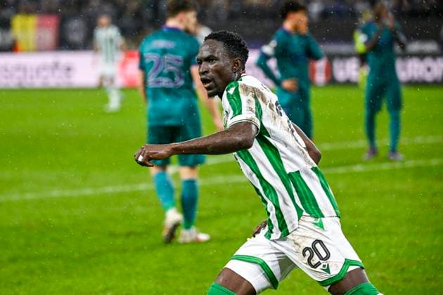 RSC Anderlecht v Ferencvaros - UEFA Europa League ANDERLECHT, BELGIUM - SEPTEMBER 25 : Traore Adama forward of Ferencvaros celebrating scoring a goal during the UEFA Europa League match, League phase - Matchday 1, between RSC Anderlecht and Ferencvaros on September 25, 2024 in Anderlecht, Belgium, 25 09 2024 Anderlecht Belgium  Copyright: xPeterxDexVoechtx