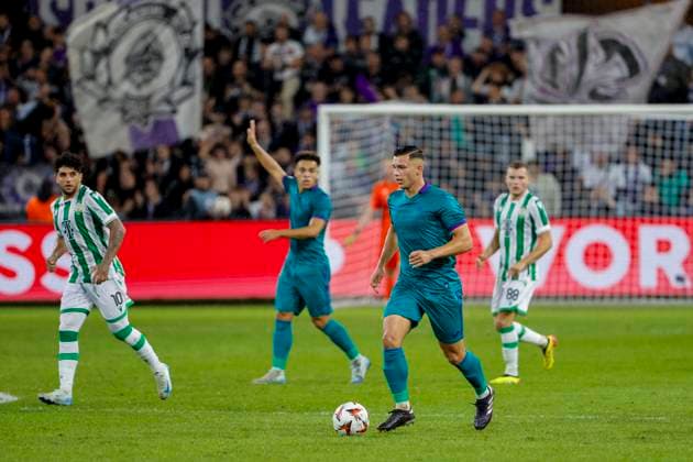 RSC Anderlecht v Ferencvaros - UEFA Europa League ANDERLECHT, BELGIUM - SEPTEMBER 25 : Simic Jan-Carlo defender of RSC Anderlecht in action pictured during the UEFA Europa League match, League phase - Matchday 1, between RSC Anderlecht and Ferencvaros on September 25, 2024 in Anderlecht, Belgium, 25-09-24 Anderlecht Belgium  Copyright: xJanxDexMeuleneirx