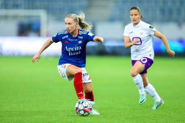 Women s Champions League Vaalerenga Norway Anderlecht Belgium Oslo 20240925 VIF s Thea Bjelde during the Champions League qualification match between Vaalerenga IF and Anderlecht Belgium at the Intility Arena in Oslo Photo Amanda Pedersen Giske NTB Oslo Norway EDITORIAL USE ONLY RESTRICTED USE FOR BETTING COMPANIES  Copyright: xAmandaxPedersenxGiskex xNTBx