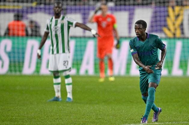 240925 RSC Anderlecht vs Ferencvaros Majeed Ashimeru (18) of Anderlecht pictured during the Europa League matchday 1 in the league phase game in the 2024-2025 season between Royal Sporting Club Anderlecht and Ferencvaros on September 25 , 2024 in Anderlecht, Belgium. (Photo by David Catry Isosport ) ANDERLECHT BELGIUM  Copyright: xx 482226