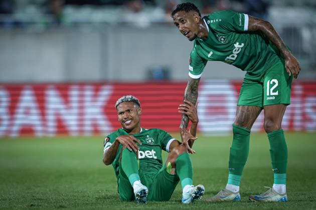 Football - Europa League - Group phase - PFC Ludogorets - SK Slavia Prague - 25.09.2024 Rick (L) and Rwan Cruz (R) Bulgaria Copyright: xYulianxTodorovx