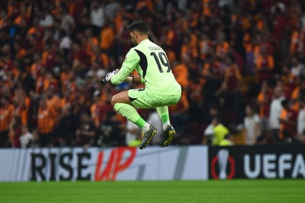 Goalkeeper Gunay Guvenc of Galatasaray during the UEFA Europa League 2024 25 League match between Galatasaray and PAOK at Rams Park Stadium on September 25, 2024 in Istanbul, Turkey. Istanbul Turkey Copyright: xSeskimphotox Galatasaray-Paok-25924 (32)