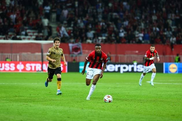 25th September 2024 - UEFA EUROPA LEAGUE - MATCH 1 - SEASON 2024 2025 - OGC NICE vs REAL SOCIEDAD - ALLIANZ RIVIERA STADIUM moukoko (youssoufa) in action during the game NICE FRANCE Copyright: xSPORTPIXPRESSx xFREDxPORCUx
