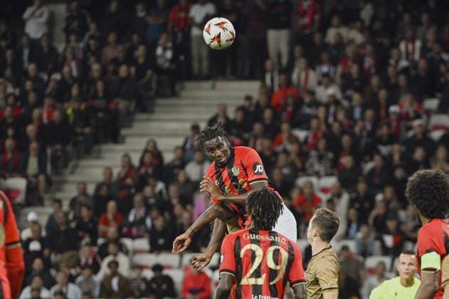 Midfielder ROSARIO Pablo (OGC Nice). OGC Nice (FRA) vs Real Sociedad (ESP), C3 J1 Europa League in Allianz Riviera Stadium, NICE, France, on 25 September 2024. FOOTBALL : OGC Nice vs Real sociedad - Europa League - C3 - J1 - 09 25 24 FredDides Panoramic 