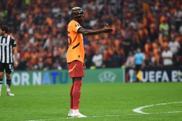 Victor Osimhen of Galatasaray during the UEFA Europa League 2024 25 League match between Galatasaray and PAOK at Rams Park Stadium on September 25, 2024 in Istanbul, Turkey. Istanbul Turkey Copyright: xSeskimphotox Galatasaray-Paok-25924 (197)