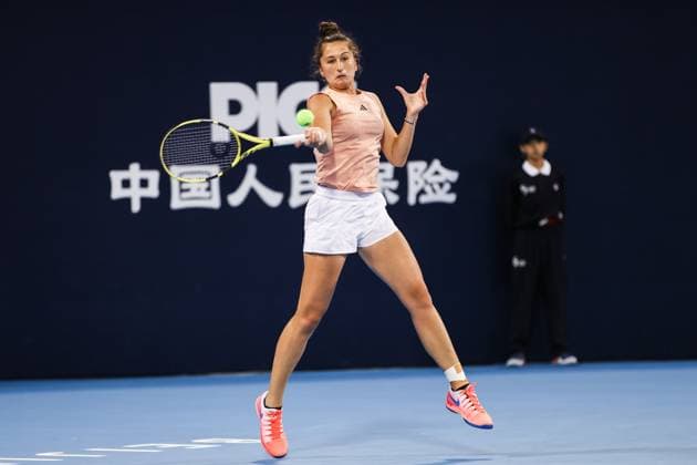 BEIJING, CHINA - SEPTEMBER 25: Emina Bektas of America competes in the Women s Singles Round of 128 match against Elina Avanesyan of Armenia on day three of 2024 China Open at National Tennis Center on September 25, 2024 in Beijing, China.  Copyright: xVCGx 111520138055