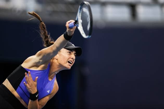 BEIJING, CHINA - SEPTEMBER 25: Elina Avanesyan of Armenia competes in the Women s Singles Round of 128 match against Emina Bektas of America on day three of 2024 China Open at National Tennis Center on September 25, 2024 in Beijing, China.  Copyright: xVCGx 111520138049