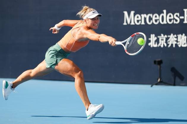 BEIJING, CHINA - SEPTEMBER 25: Yuliia Starodubtseva of Ukraine competes in the Women s Singles Round of 128 match against Laura Siegemund of Germany on day three of 2024 China Open at National Tennis Center on September 25, 2024 in Beijing, China.  Copyright: xVCGx 111520141064