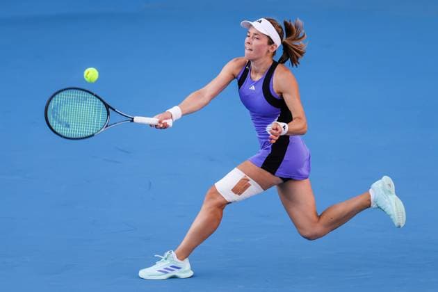 BEIJING, CHINA - SEPTEMBER 25: Katie Volynets of America competes in the Women s Singles Round of 128 match against Dalma Galfi of Hungary on day three of 2024 China Open at National Tennis Center on September 25, 2024 in Beijing, China.  Copyright: xVCGx 111520139932