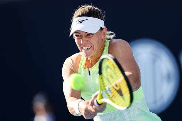 BEIJING, CHINA - SEPTEMBER 25: Dalma Galfi of Hungary competes in the Women s Singles Round of 128 match against Katie Volynets of America on day three of 2024 China Open at National Tennis Center on September 25, 2024 in Beijing, China.  Copyright: xVCGx 111520139924
