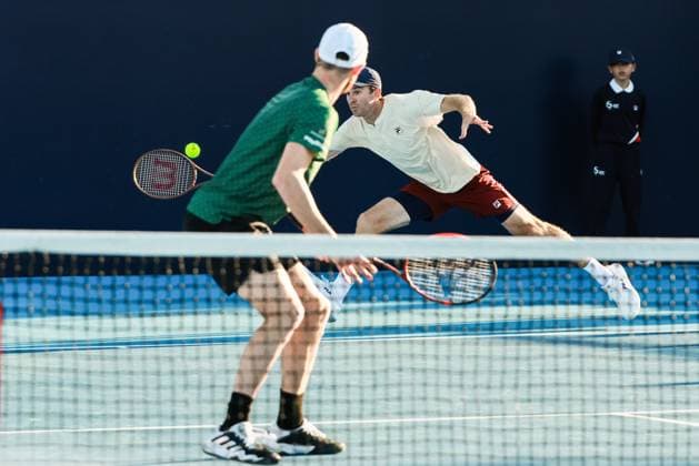 BEIJING, CHINA - SEPTEMBER 25: Jamie Murray of Britain and John Peers of Australia compete in the Men s Doubles Qualifying Round 2 match against Gonzalo Escobar and Diego Hidalgo of Ecuador on day three of 2024 China Open at National Tennis Center on September 25, 2024 in Beijing, China.  Copyright: xVCGx 111520139097