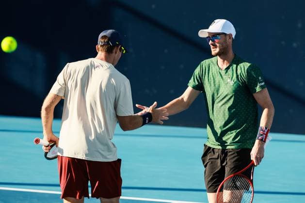 BEIJING, CHINA - SEPTEMBER 25: Jamie Murray of Britain and John Peers of Australia react in the Men s Doubles Qualifying Round 2 match against Gonzalo Escobar and Diego Hidalgo of Ecuador on day three of 2024 China Open at National Tennis Center on September 25, 2024 in Beijing, China.  Copyright: xVCGx 111520139083