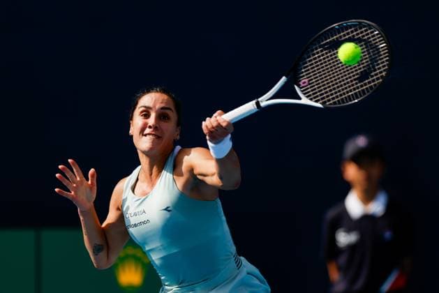 BEIJING, CHINA - SEPTEMBER 25: Martina Trevisan of Italy competes in the Women s Singles Round of 128 match against Taylor Townsend of America on day three of 2024 China Open at National Tennis Center on September 25, 2024 in Beijing, China.  Copyright: xVCGx 111520244995