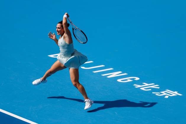 BEIJING, CHINA - SEPTEMBER 25: Martina Trevisan of Italy competes in the Women s Singles Round of 128 match against Taylor Townsend of America on day three of 2024 China Open at National Tennis Center on September 25, 2024 in Beijing, China.  Copyright: xVCGx 111520244970