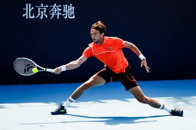 BEIJING, CHINA - SEPTEMBER 25: Arthur Rinderknech of France competes in the Men s Singles Qualifying Round 2 match against Jakub Mensik of Czechia on day three of 2024 China Open at National Tennis Center on September 25, 2024 in Beijing, China.  Copyright: xVCGx 111520246126
