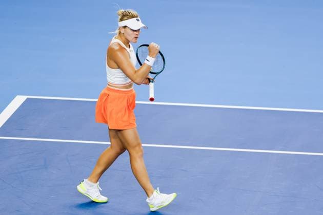 BEIJING, CHINA - SEPTEMBER 25: Peyton Stearns of America reacts in the Women s Singles Round of 128 match against Jessica Bouzas Maneiro of Spain on day three of 2024 China Open at National Tennis Center on September 25, 2024 in Beijing, China.  Copyright: xVCGx 111520139766