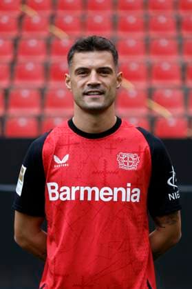 Leverkusen, Germany, Germany 1 Soccer Bundesliga, portrait date on 25 09 2024 in the Bay Arena in Leverkusen Granit XHAKA Bayer 04 Leverkusen 1 BL, portrait date 2024 2025, Photo Norbert Schmidt, Duesseldorf