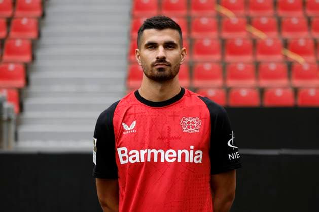 Leverkusen, Germany, Germany 1 Soccer Bundesliga, portrait date on 25 09 2024 in the Bay Arena in Leverkusen Martin TERRIER Bayer 04 Leverkusen 1 BL, portrait date 2024 2025, Photo Norbert Schmidt, Duesseldorf