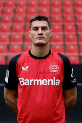 Leverkusen, Germany, Germany 1 Soccer Bundesliga, portrait date on 25 09 2024 in the Bay Arena in Leverkusen Patrik SCHICK Bayer 04 Leverkusen 1 BL, portrait date 2024 2025, Photo Norbert Schmidt, Duesseldorf