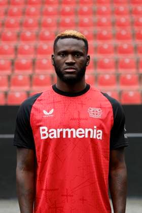 Leverkusen, Germany, Germany 1 Soccer Bundesliga, portrait appointment on 25 09 2024 in the Bay Arena in Leverkusen Victor BONIFACE Bayer 04 Leverkusen 1 BL, portrait appointment 2024 2025, Photo Norbert Schmidt, Duesseldorf